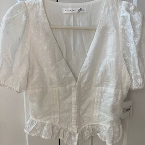 Altar’d State eyelet white corset blouse